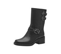Tamaris Donna Absatzstiefelette Blockabsatz Bequem, Black, 38 EU