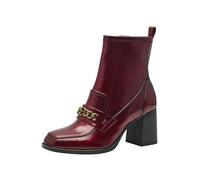 Tamaris Donna Absatzstiefelette Blockabsatz Vegan, Merlot, 40 EU