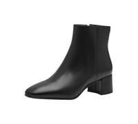 Tamaris Donna Absatzstiefelette Leder Blockabsatz Bequem, Black, 36 EU