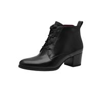 Tamaris Donna Absatzstiefelette Leder Blockabsatz Bequem, Black, 37 EU