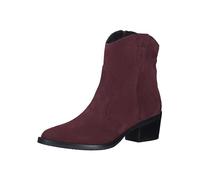 Tamaris Donna Absatzstiefelette Leder Blockabsatz Bequem, Merlot, 36 EU