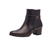 Tamaris Donna Absatzstiefelette Leder Blockabsatz Bequem, Mocca Metallic, 39 EU