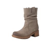 Tamaris Donna Absatzstiefelette Leder Blockabsatz Wechselfußbett, Grey, 37 EU