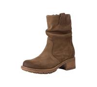 Tamaris Donna Absatzstiefelette Leder Blockabsatz Wechselfußbett, Tobacco, 38 EU