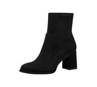 Tamaris Donna Absatzstiefelette Textil Blockabsatz Vegan, Black Suede, 40 EU
