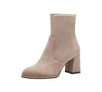 Tamaris Donna Absatzstiefelette Textil Blockabsatz Vegan, Taupe Suede, 41 EU