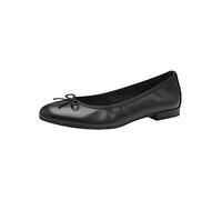 Tamaris Donna Ballerina Leder Bequem, Black, 38 EU