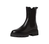 Tamaris Donna Chelsea Leder Blockabsatz Bequem, Black, 37 EU
