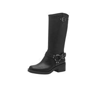 Tamaris Donna Langschaft-Stiefel Blockabsatz Vegan, Black, 36 EU