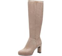 Tamaris Donna Langschaft-Stiefel Textil Blockabsatz Vegan, Taupe, 41 EU