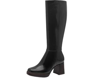 Tamaris Donna Langschaft-Stiefel Vegan, Black, 38 EU