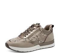 Tamaris Donna Low 1-23732-41 Sneaker, Tortora/Snake, 36 EU, Tortora Snake, 36 EU