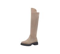 Tamaris Donna Overknee Textil, Vegan, Taupe, 38 EU
