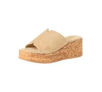 Tamaris Donna pantolette con tacco a zeppa in pelle beige 39 EU