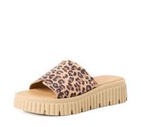 Tamaris Donna pantolette con tacco a zeppa in pelle marrone 38 EU