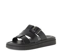 Tamaris Donna pantolette con tacco a zeppa in pelle nero 38 EU