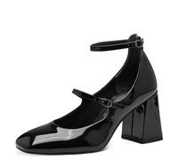 Tamaris Donna Pumps Blockabsatz Vegan, Black, 39 EU