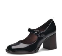 Tamaris Donna Pumps Blockabsatz Vegan, Black Brush, 39 EU