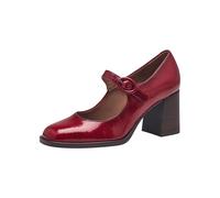 Tamaris Donna Pumps Blockabsatz Vegan, Red Patent, 40 EU