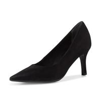 Tamaris Donna Pumps Leder, Stilettoabsatz Bequem, Black Structure, 41 EU