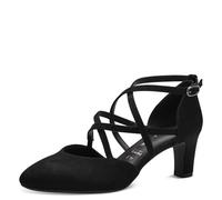 Tamaris Donna Pumps Textil Blockabsatz Vegan, Black, 41 EU