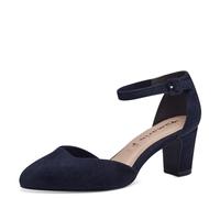 Tamaris Donna Pumps Textil Blockabsatz Vegan, Navy, 37 EU