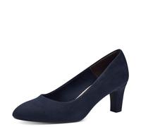 Tamaris Donna Pumps Textil Blockabsatz Vegan, Navy, 38 EU