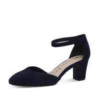 Tamaris Donna Pumps Textil Blockabsatz Vegan, Navy, 39 EU