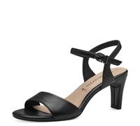 Tamaris Donna Sandal Heel Synthetik, Black Matt, 36 EU