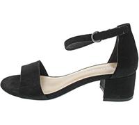 Tamaris Donna Sandal Heel Textil, Black, 37 EU