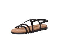 Tamaris Donna Sandali, Signora Sandali,Scarpa Estiva,Sandalo Estivo,Comodo,Piatto,Black Glam,39 EU