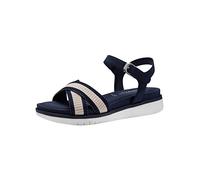 Tamaris Donna Sandali, Signora Sandali,TOUCHit,Scarpa Estiva,Sandalo Estivo,Comodo,Piatto,Navy Comb,38 EU