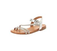 Tamaris Donna sandalo piatto metallico 37 EU