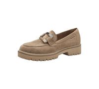 Tamaris Donna Slipper Leder Bequem, Beige, 40 EU