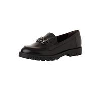 Tamaris Donna Slipper Leder Bequem, Black Leather, 38 EU