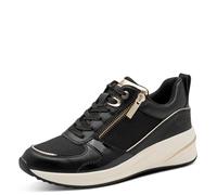 Tamaris Damen Sneaker Low 1-23754-45, Scarpe da Ginnastica Donna, Colore: Nero e Oro, 40 EU