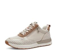 Tamaris Donna Sneaker, Signora Sneaker Basse,Soletta Removibile,Scarpe da Strada,Scarpe Allacciate,Scarpe Sportive,Ivory Comb,40 EU