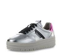 Tamaris Donna Sneaker Wechselfußbett, Silver Combined, 38 EU