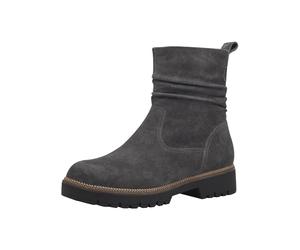 Tamaris Donna Stiefelette Leder Bequem, Dark Grey, 40 EU