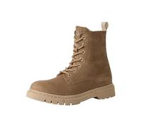 Tamaris Donna Stiefelette Leder Blockabsatz Wechselfußbett, Almond, 39 EU