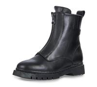 Tamaris Donna Stiefelette Leder Blockabsatz Wechselfußbett, Black, 36 EU