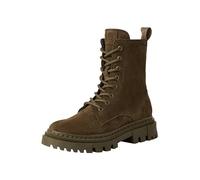 Tamaris Donna Stiefelette Leder Blockabsatz Wechselfußbett, Olive, 42 EU