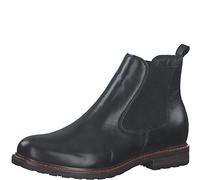 Tamaris Donna Stivaletti, Signora Stivaletti Chelsea,bottini,Boots,Stivaletti,Stivaletto,Stivaletto Slip-on,Piatto,Black Leather,36 EU