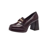 Tamaris Donna Trotteur Blockabsatz Bequem, Merlot, 38 EU