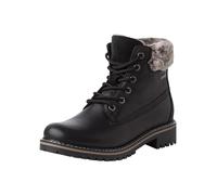 Tamaris Donna Warmfutter Stiefel Blockabsatz Duo-Tex, Black Leather/Fur, 39 EU