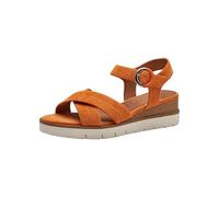 Tamaris Donna Wedge Leder, Orange, 37 EU