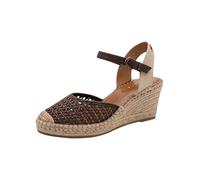 Tamaris espadrillas da donna con zeppa marrone 40 EU