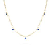 Tamaris Gioielli da donna in argento 925 con zirconi blu, 45, Argento, Zirconia cubica