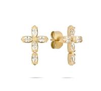 Tamaris Gioielli Per Donne In Acciaio Inossidabile -Orecchini A Perno Con Scintillante Croce Nel Modernoen Look - Combinabileer E Modernoer Articolo Regalo