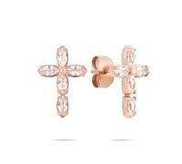 Tamaris Gioielli Per Donne In Acciaio Inossidabile -Orecchini A Perno Con Scintillante Croce Nel Modernoen Look - Combinabileer E Modernoer Articolo Regalo